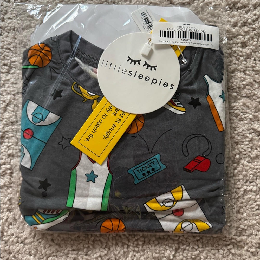 Little Sleepies Hoops Stars Long Sleeve Bamboo Pajama Set